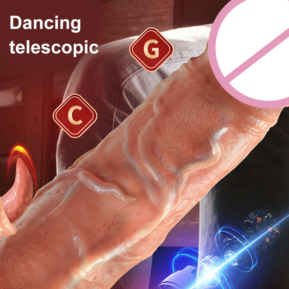 Vibrators Dildo Sex Toys For Women Machine Remote Control Penis Heating Vibrator 7 Speeds Telescopic Anal Thrusting 230307