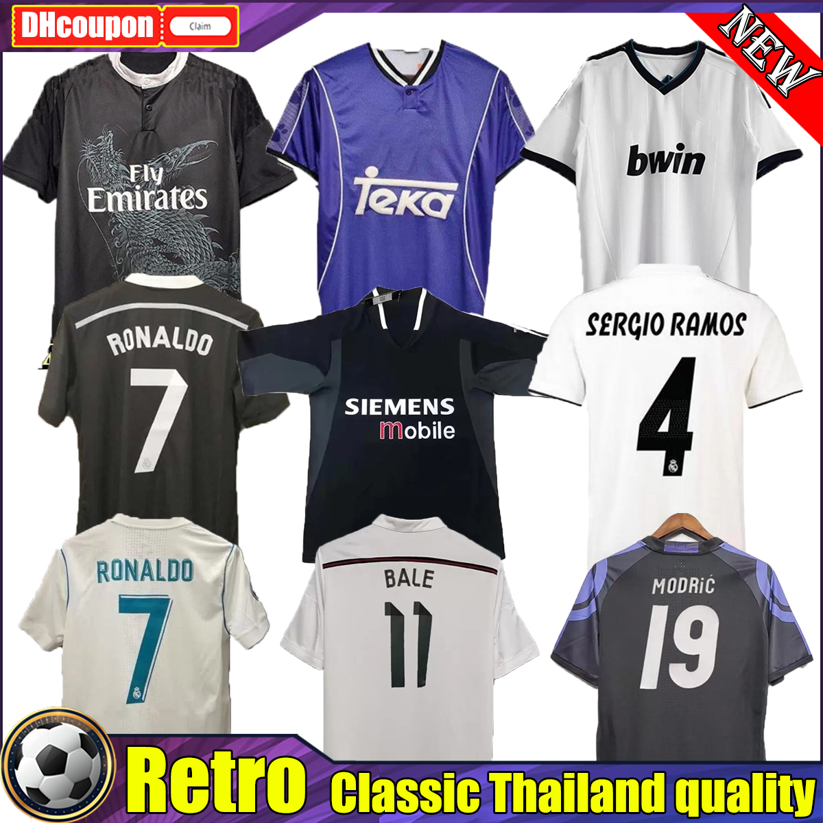Beckham RONALDO Retro Real madrids Soccer Jerseys ZIDANE RAUL REDONDO GUTI Ramos McManaman 1996 97 98 2002 03 04 05 06 12 13 14 15 16 17 18 Vintage Football Shirts
Beckham RONALDO Retro Real madrids Soccer Jerseys ZIDANE RAUL REDONDO GUTI Ramos McManaman 1996 97 98 2002 03 04 05 06 12 13 14 15 16 17 18 Vintage Football Shirts