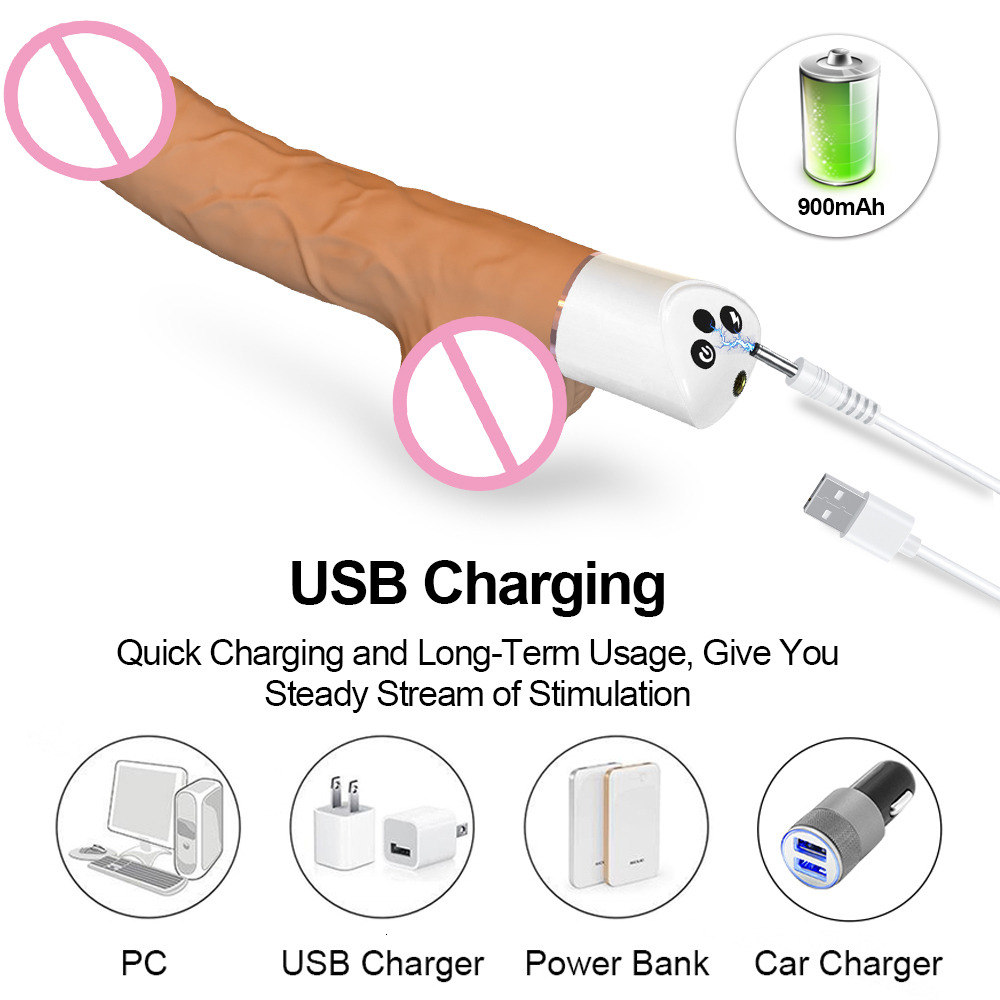 Vibrators Automatic Thrusting Dildo G spot with Suction Cup Sex Toy for Women Adult HandFree Fun Anal Orgasm 230307