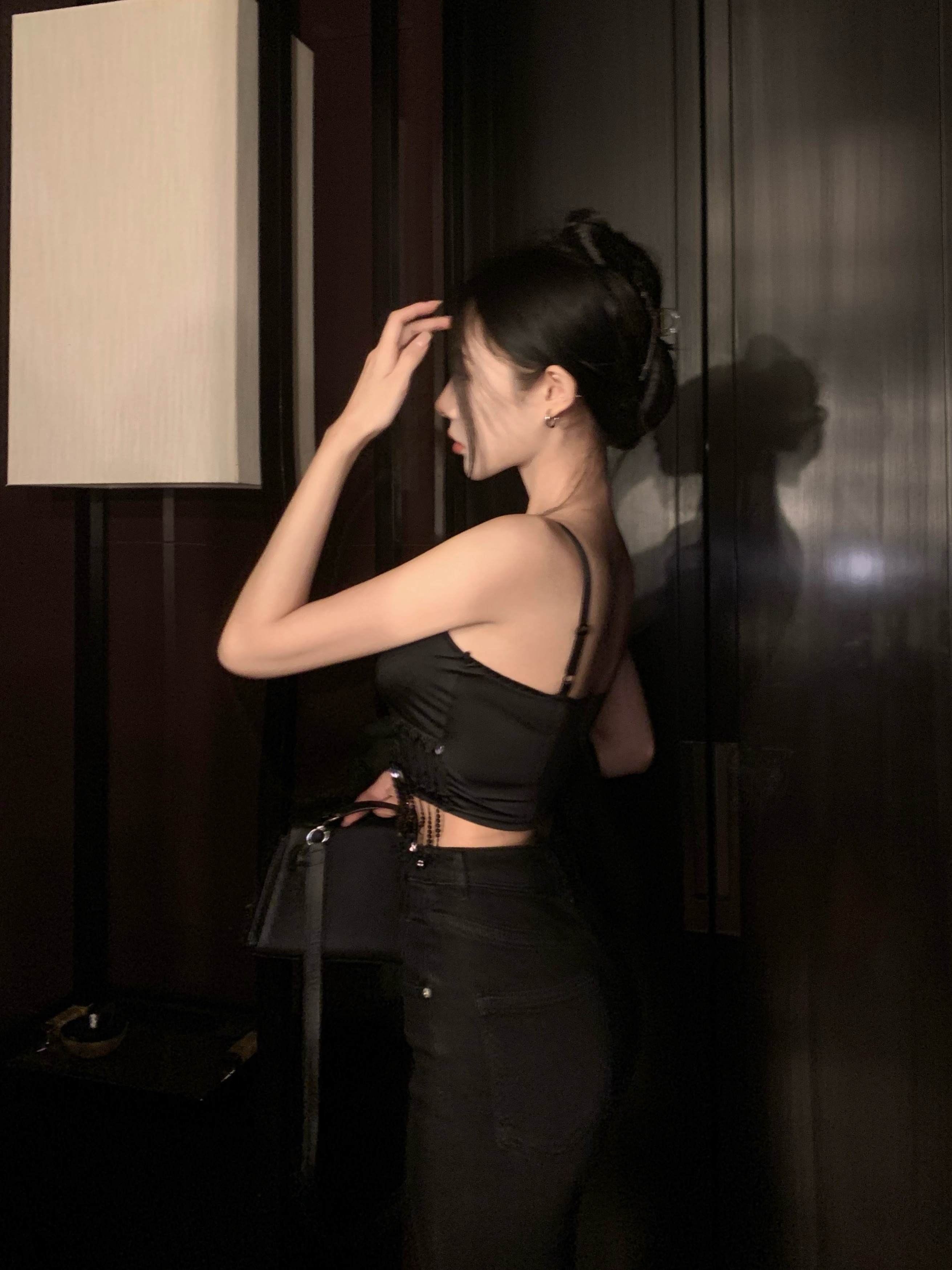 Womens sexy spaghetti strap padded bustier beading tassel bottom short tanks camis