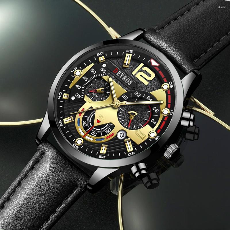 Wristwatches Brand Leather Mens Sports Watches Luxury Quartz Calendar Analog Watch For Men Luminous Male Business Clock Reloj Hombre, Leather rose blue 
Wristwatches Brand Leather Mens Sports Watches Luxury Quartz Calendar Analog Watch For Men Luminous Male Business Clock Reloj Hombre, Leather rose blue