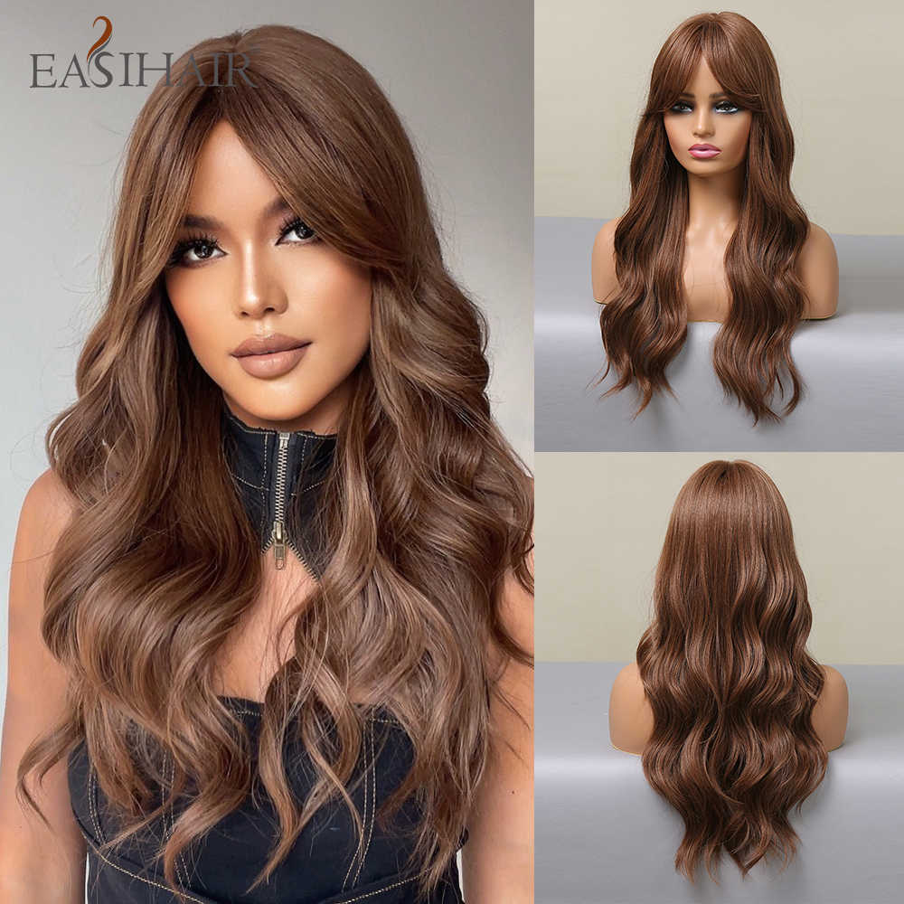 Synthetic Wigs Dropshipping Easihair Synthetic Wigs Long Wavy for Women Heat Resistant Cosplay Wig Natural Hair 230227 Hair Wigs