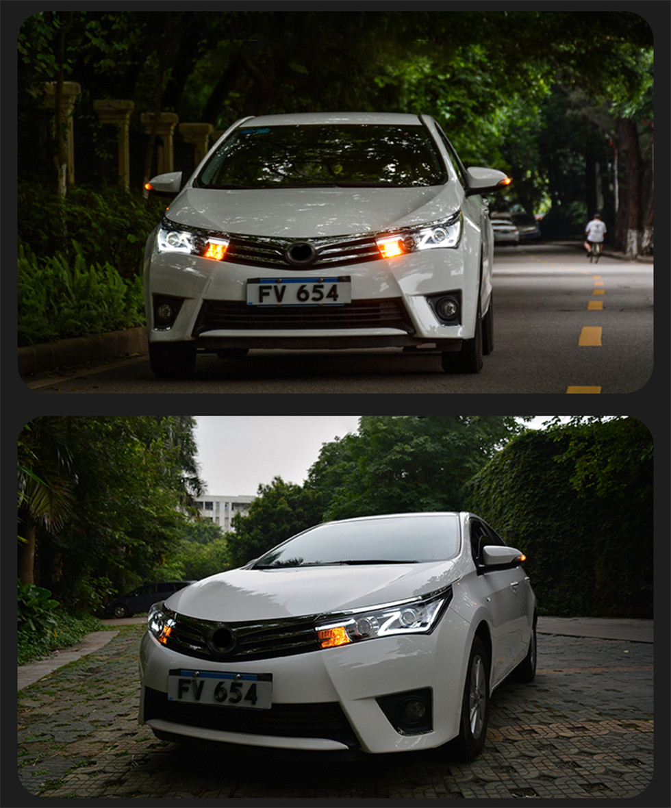 Headlights LED Bulb For Toyota Corolla 20 14-20 16 Head Lights Z Style Daytime Running Lights Turn Signal
