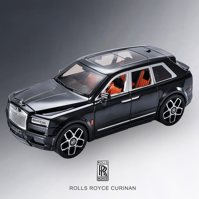 Diecast Model car Track 1 20 Rolls Royce Cullinan SUV Alloy Model Car Toy Diecasts Metal Casting Sound and Light Car Toys For Children Vehicle 230308