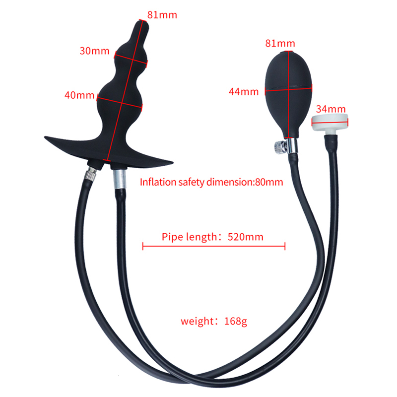 Anal Toys Expansion Diameter 8cm Inflatable Plug Enema Sex For Couples Silicone Butt Squirt Vagina Anus Cleaner Dilator 230307