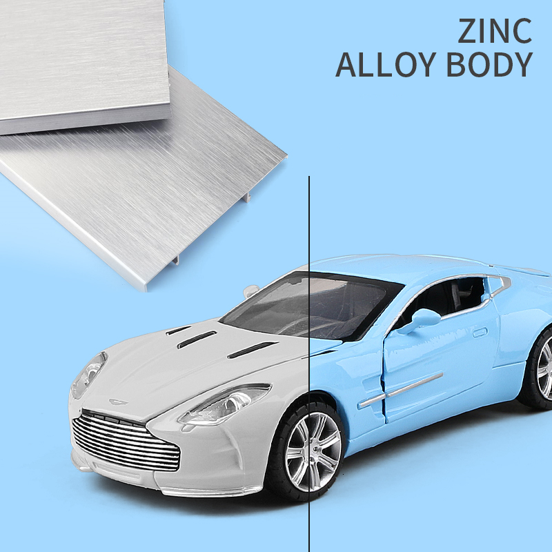 Diecast Model 1 32 Aston Martin One-77 Alloy Sports Car Model Diecast Metal Toy Vehicles Car Model Simulation Sound Light Collection Kids Gift 230308
