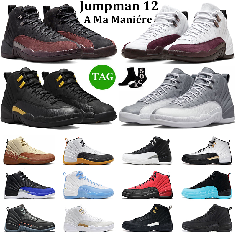 A Ma Maniere 12 Men Basketball Shoes Jumpman 12s Black Taxi Stealth Hyper Royal Playoffs Reverse Flu Game Dark Grey Mens Trainers Sports Sneakers, #16
A Ma Maniere 12 Men Basketball Shoes Jumpman 12s Black Taxi Stealth Hyper Royal Playoffs Reverse Flu Game Dark Grey Mens Trainers Sports Sneakers, #16