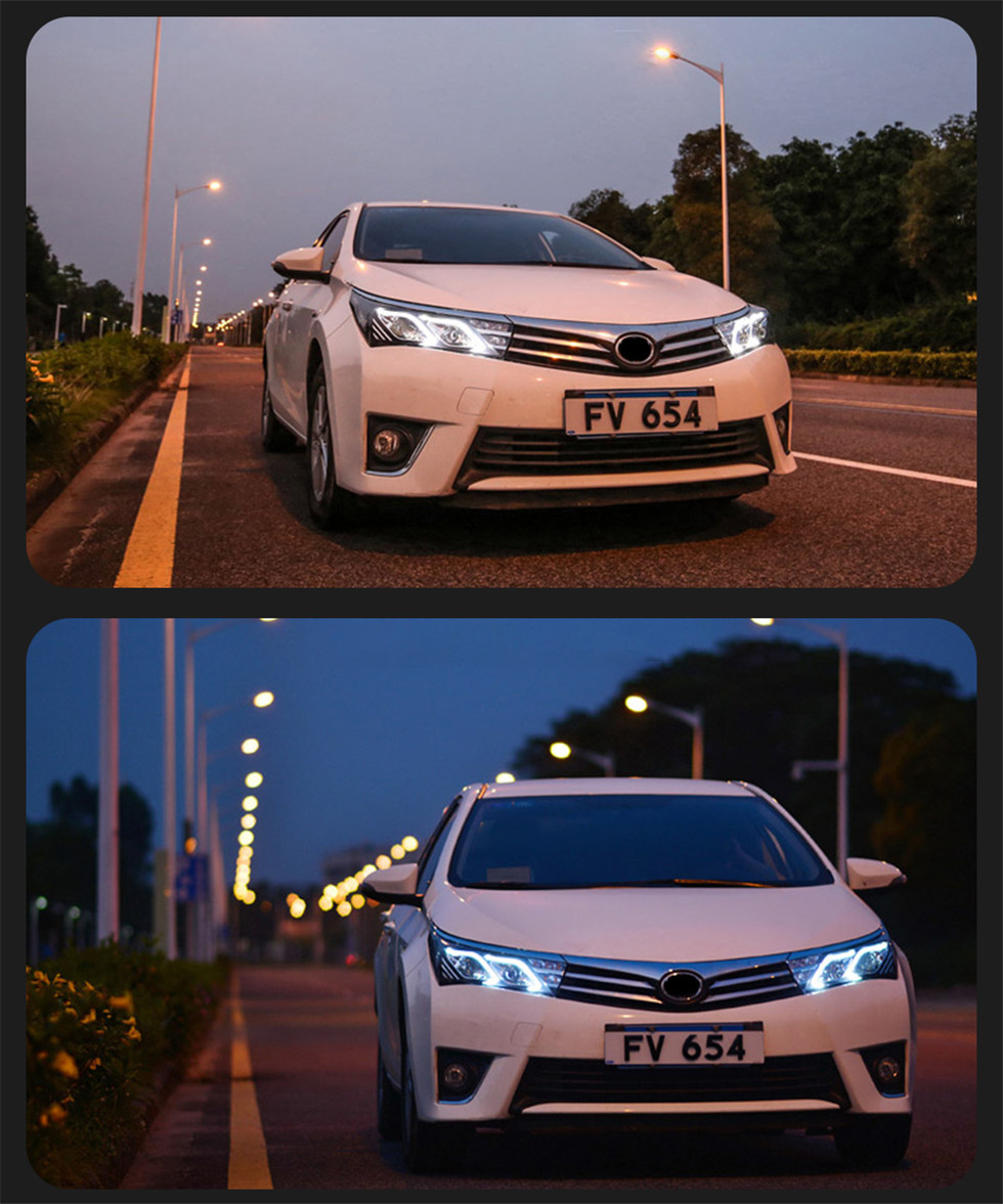 LED Light Bulb Headlights For Toyota Corolla 20 14-20 16 Head Lights Benz Style Replacement Daytime Running Headlight