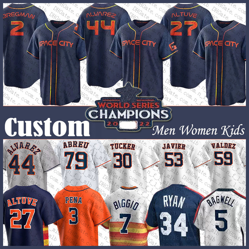 2 Alex Bregman Yordan Alvarez Houston Baseball Jersey Custom Astros Jose Altuve Abreu Kyle Tucker Framber Valdez Jeremy Pena Cristian Javier Nolan Ryan Craig Biggio, Shown
2 Alex Bregman Yordan Alvarez Houston Baseball Jersey Custom Astros Jose Altuve Abreu Kyle Tucker Framber Valdez Jeremy Pena Cristian Javier Nolan Ryan Craig Biggio, Shown