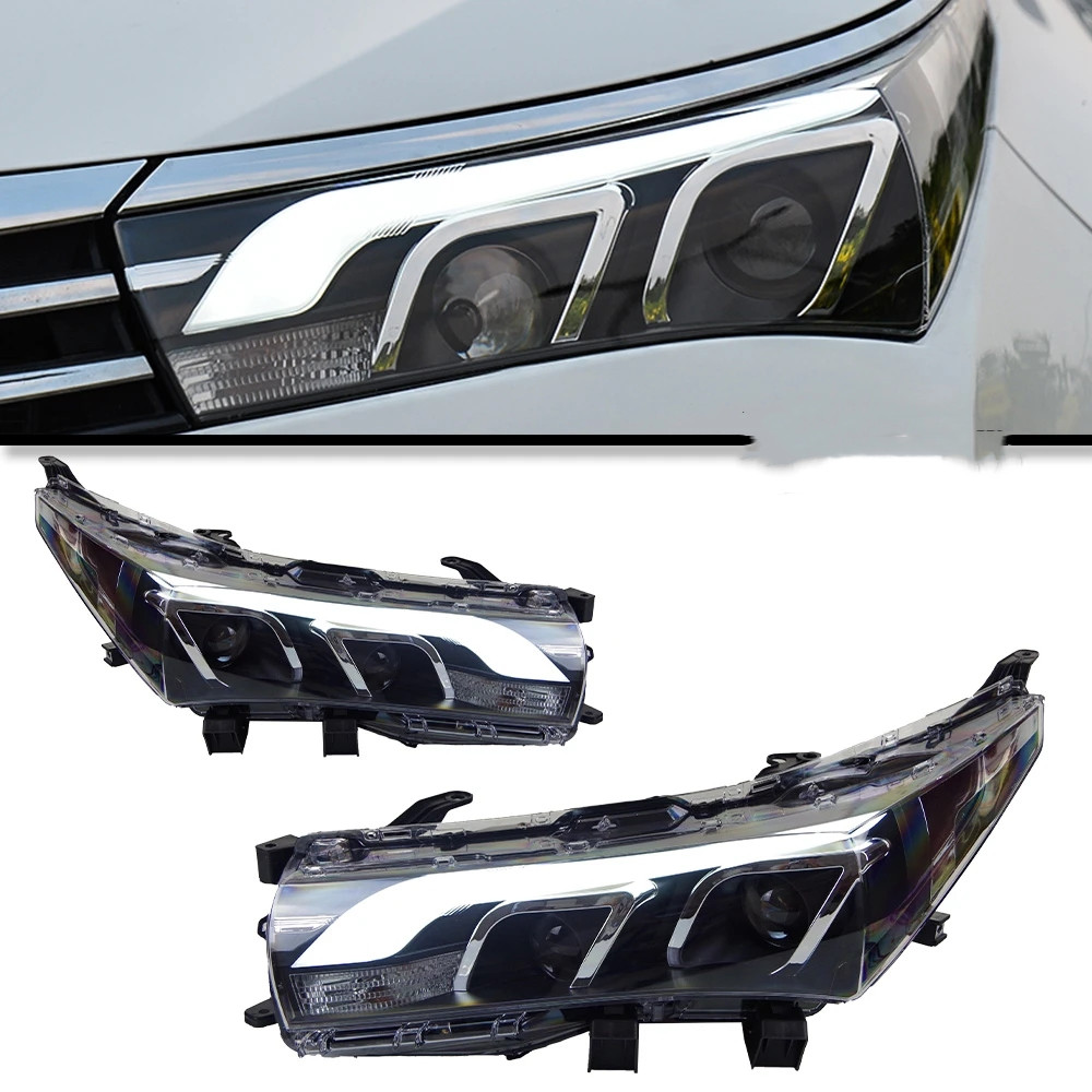 Car Headlights LED Light Bulb For Toyota Corolla 2014-20 16 Headlight LED Running Lights Bi-Xenon Beam Fog Lights