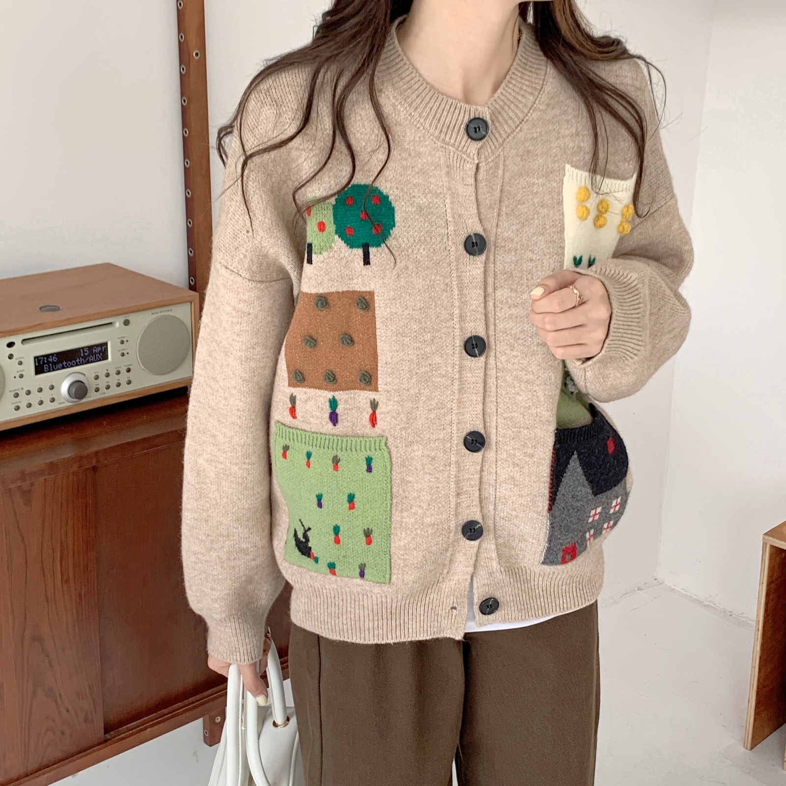 Women' Knits Tee Cottagecore Cardigan Button Up Knit Sweater Countryside Jacquard Aesthetic Outfit 230308, Apricot
Women' Knits Tee Cottagecore Cardigan Button Up Knit Sweater Countryside Jacquard Aesthetic Outfit 230308, Apricot