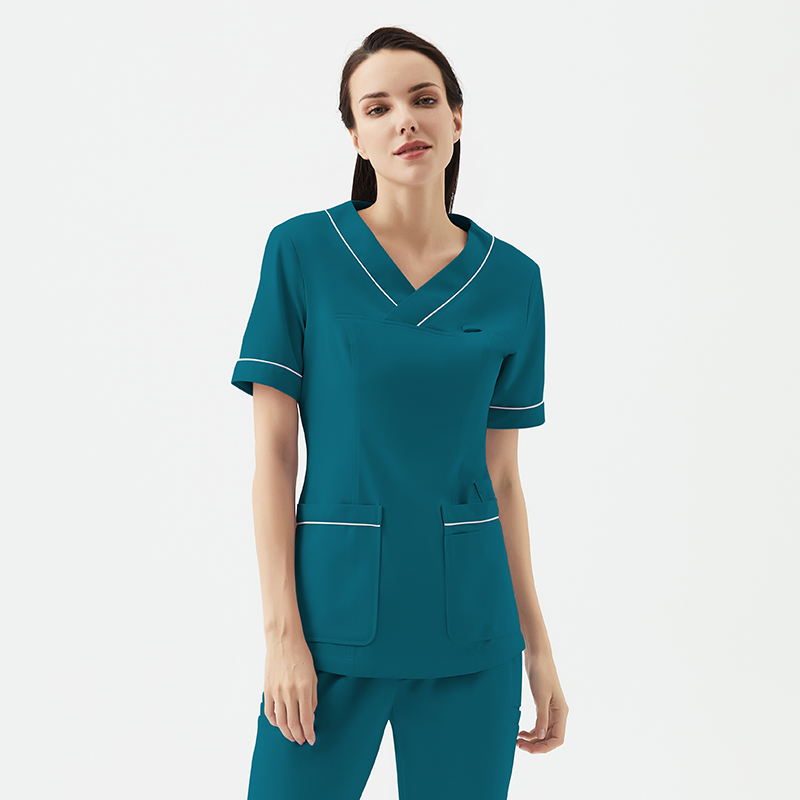 Medical Nursing Two Piece Pants Work Clothes Hand Washing Clothing Short-Sleeved Surgical Oral Dental Beauty Salon Work Uniform Women Customization