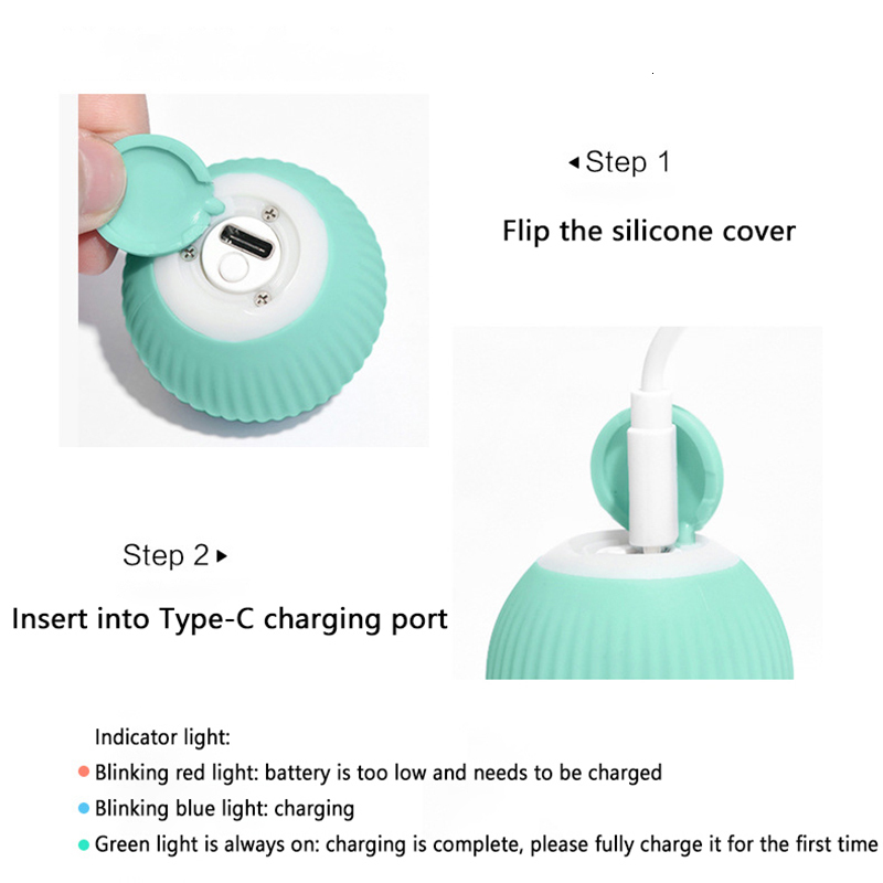 Dog Toys Chews Fun smart cat toys Automatic rolling ball electric USB charging dog Cat training pets sports pet supplies Pet 230307