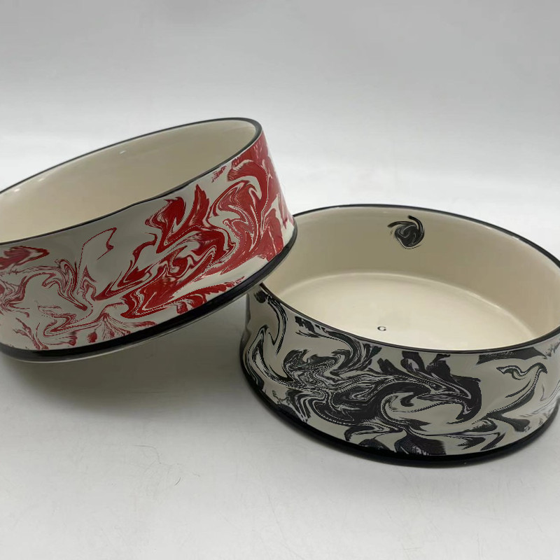 Designer Dog Bowl Cat Ceramic Bowls Water Food Storage Feeder Letter G Bowls Dog Feed Station PS1800