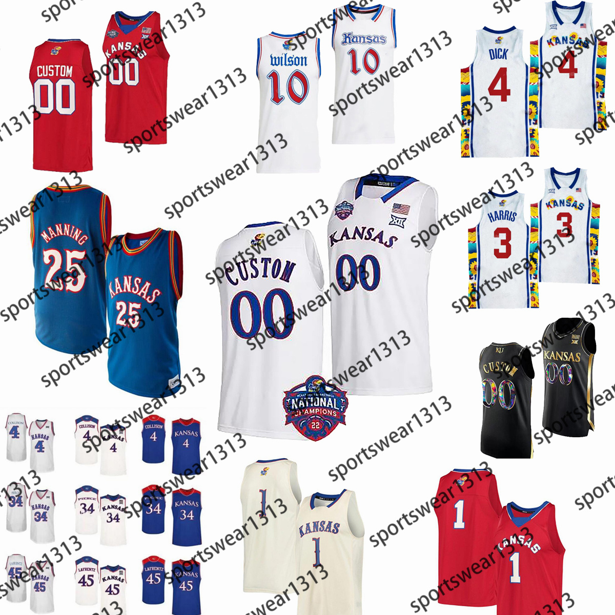 Kansas Jayhawks College Basketball Jersey NCAA Gradey Dick Dajuan Harris Jr. Ochai Agbaji Joseph Yesufu Remy Martin Cam Martin Mitch
Kansas Jayhawks College Basketball Jersey NCAA Gradey Dick Dajuan Harris Jr. Ochai Agbaji Joseph Yesufu Remy Martin Cam Martin Mitch