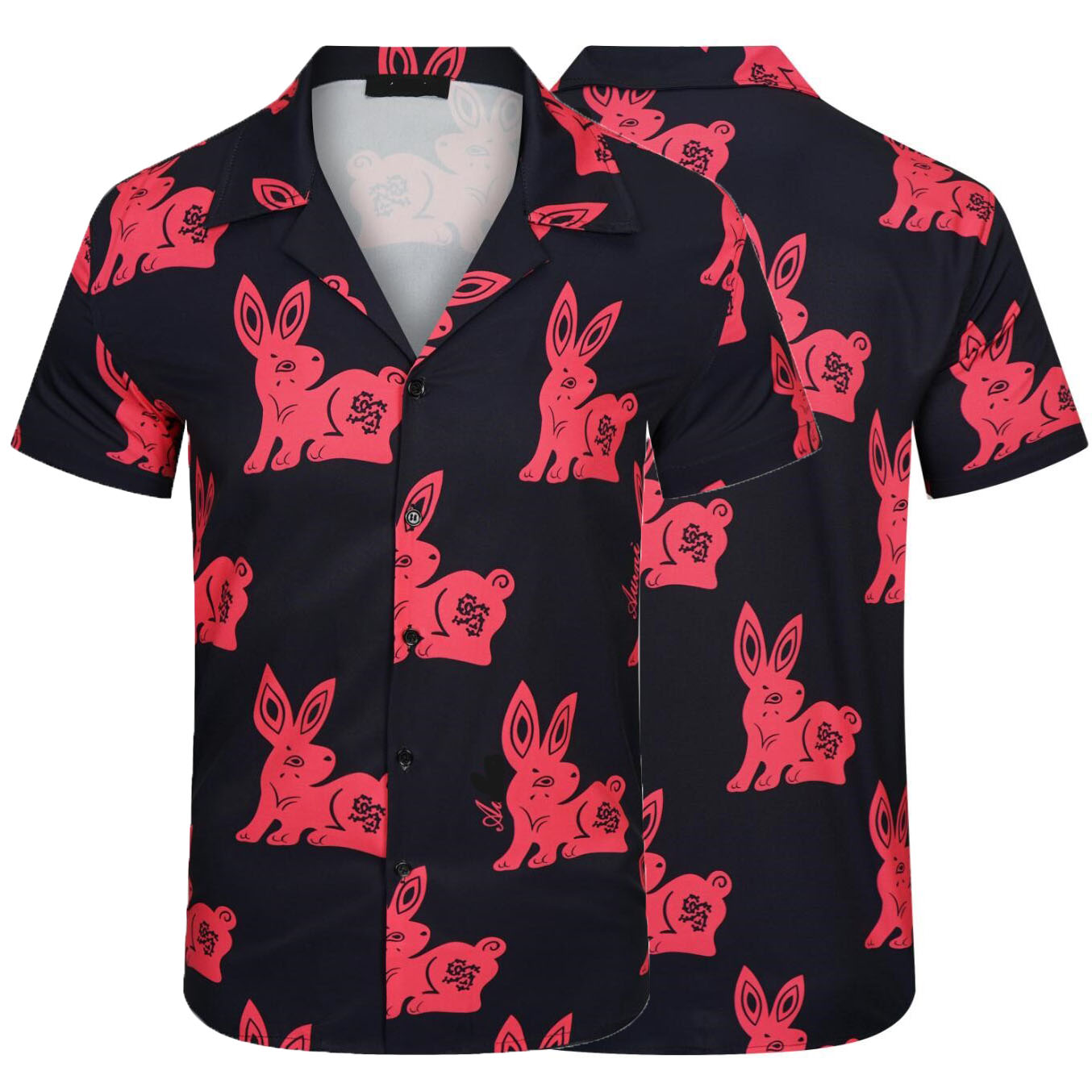 Men's Casual Shirts Prue Cotton Short Sleeve Womens Red Rabbit AmiLetter Printed Holiday Wear High Street Unisex Clothing, Black
Men's Casual Shirts Prue Cotton Short Sleeve Womens Red Rabbit AmiLetter Printed Holiday Wear High Street Unisex Clothing, Black