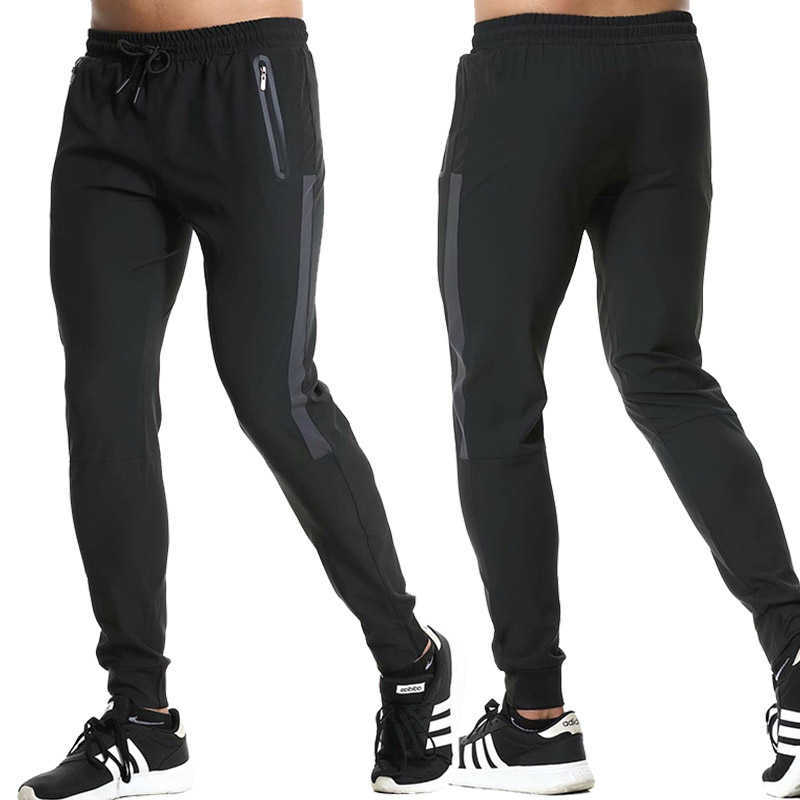 Men's Pants Jogging Pants For Men Breathable Sport Sweatpants With Zip Pocket Gym Training Workout Athletic Soccer Running Trousers Black Z0306