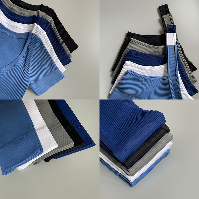 Yoga Outfits 2 3 4Pcs Gym Set Women Seamless Suit Sports Bra Crop Top Shorts High Waist Leggings Outfit Fitness Workout Clothes 230308