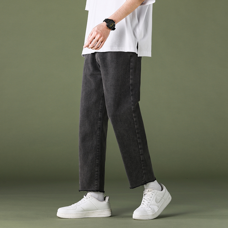 Men's Jeans Spring/Summer Straight Jeans Men Fashion Retro Casual Wide Leg Jeans Men Streetwear Loose Hip Hop Denim Pants Mens Trousers 230308