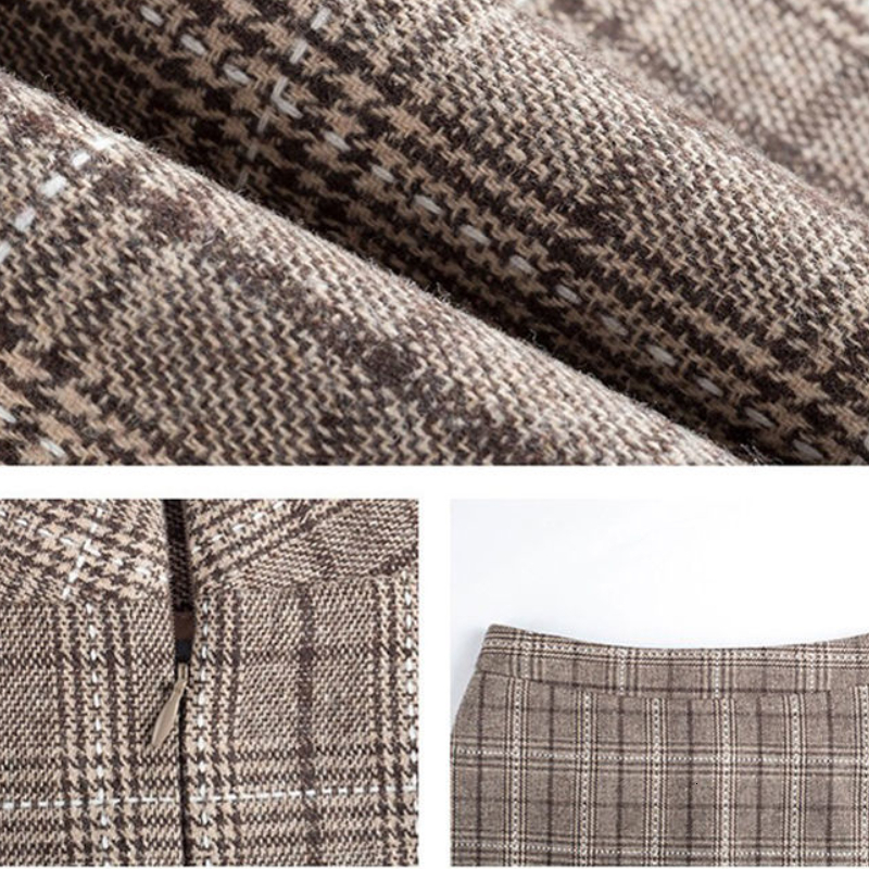 Skirts Skirts Women Plaid Slim Korean Style Casual All-match High Waisted Mujer Spring-autumn Comfortable Student Club Female Harajuku 230308