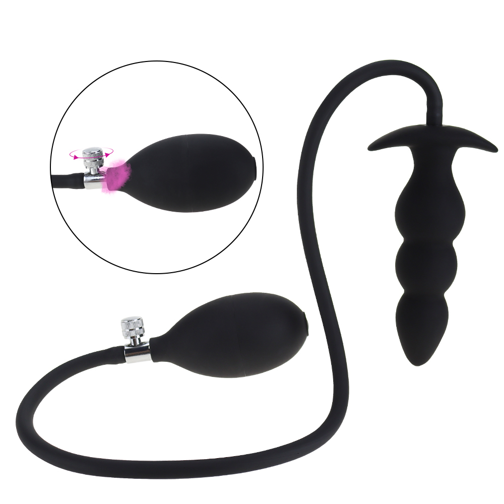Anal Toys Silicone Inflatable Super Large Plug Expandable Butt Sex For Women Men Huge Dildo Pump Dilator Adult Product 230307