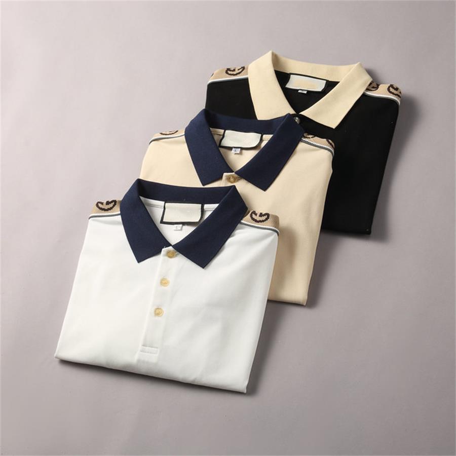 Men's business polo T-shirt fashion men's T-shirt embroidered armband letter badge polo shirt short sleeve, White
Men's business polo T-shirt fashion men's T-shirt embroidered armband letter badge polo shirt short sleeve, White