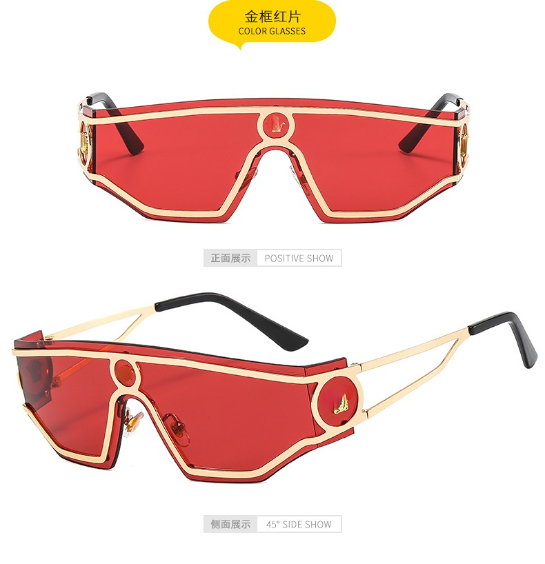 New Big Brand Metal Large Rim Sunglasses European and American Personalized One-Piece Sunglasses Fashion Men and Women Glasses
New Big Brand Metal Large Rim Sunglasses European and American Personalized One-Piece Sunglasses Fashion Men and Women Glasses