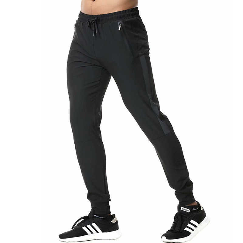 Men's Pants Jogging Pants For Men Breathable Sport Sweatpants With Zip Pocket Gym Training Workout Athletic Soccer Running Trousers Black Z0306