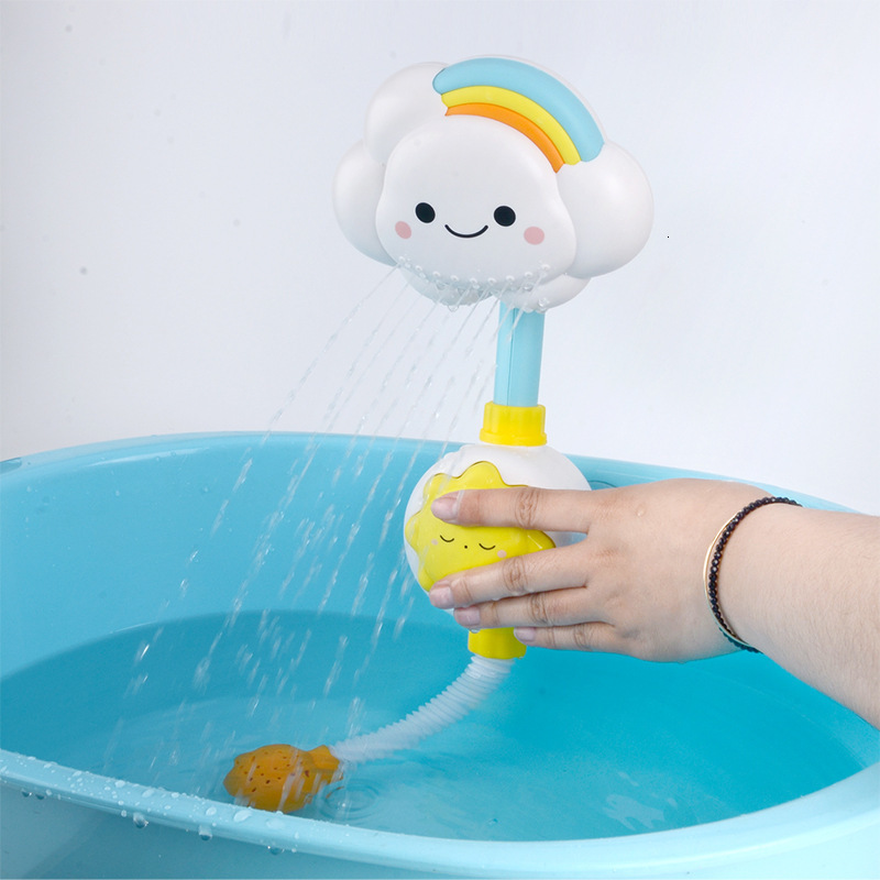Bath Toys Baby Shower Cloud Rainbow Electric room for ChildrenGame Kids 230307