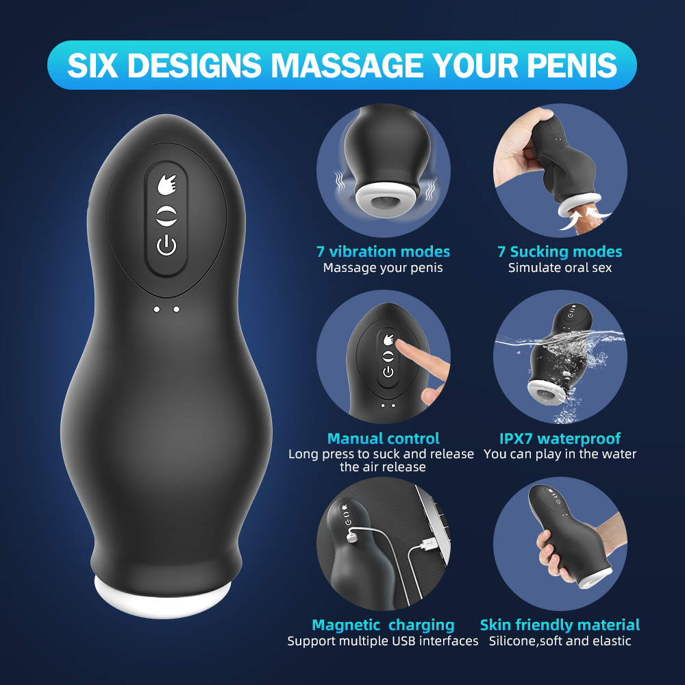 Masturbators Automatic Male Masturbator Cup Glans Massager Vibration Stroker Blowjob Vagina Pennis Delay Lasting Trainer Sex Toys for Men Adu 230307