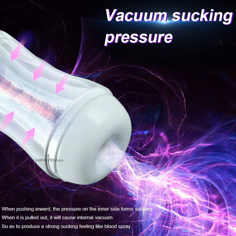 Masturbators Male Masturbation Cup Automatic Sucking Real Oral Vagina Vacuum Suction Vibrator Masturbator Sex Toys For Men Blowjob Sexy Shop 230307