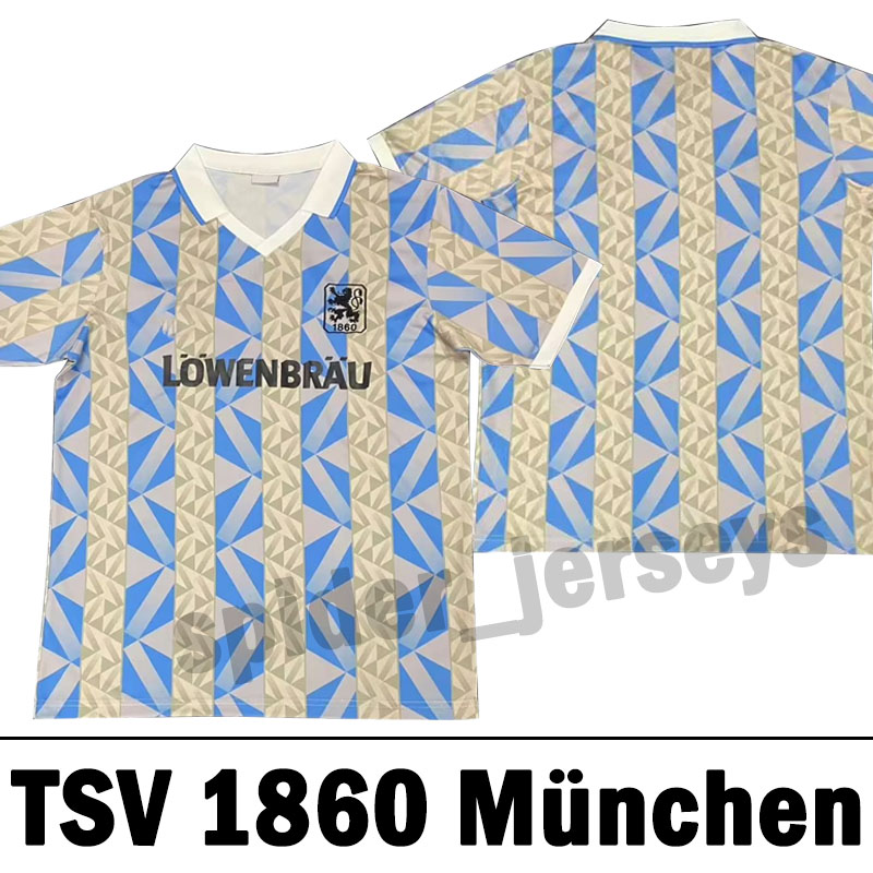 TSV 1860 Munchen 1992 Home Retro Soccer Jerseys Molders Kai Bulow Michael Uniforms Liendl Sascha Levent Aycicek Ivica Olic Christian Gytkjaer 92 football Men shirt