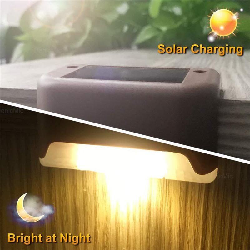 Solar Flood Lights LED Solar Deck Lamps IP65 Waterproof Outdoor Garden Pathway Patio Stairs Steps Fence Lamps for Step Stairs Pathway Walkway Garden