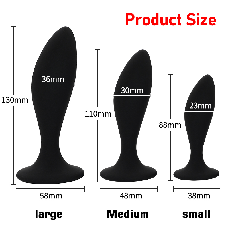 Anal Toys 3pcs Plugs Buttplug Training Set Silicone Suction Anus Sex For Women Men Male Prostate Massager Butt Plug Gay Bdsm Toy 230307