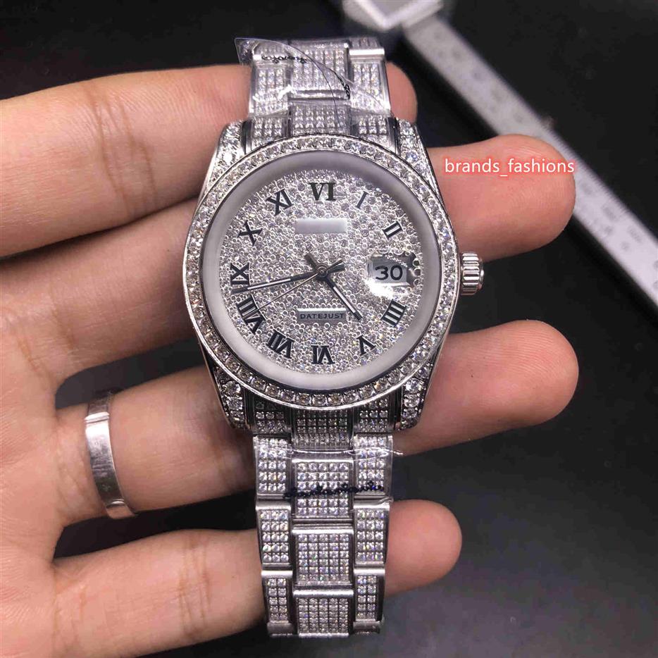 Men's Iced Diamond Watch Silver Diamond Face Watch Stainless Steel Diamond Strap Automatic Mechanical Sports Watches2670, Silver 969
Men's Iced Diamond Watch Silver Diamond Face Watch Stainless Steel Diamond Strap Automatic Mechanical Sports Watches2670, Silver 969