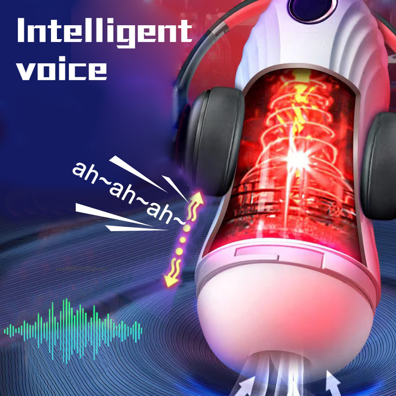 Masturbators Male Masturbation Cup Automatic Sucking Real Oral Vagina Vacuum Suction Vibrator Masturbator Sex Toys For Men Blowjob Sexy Shop 230307