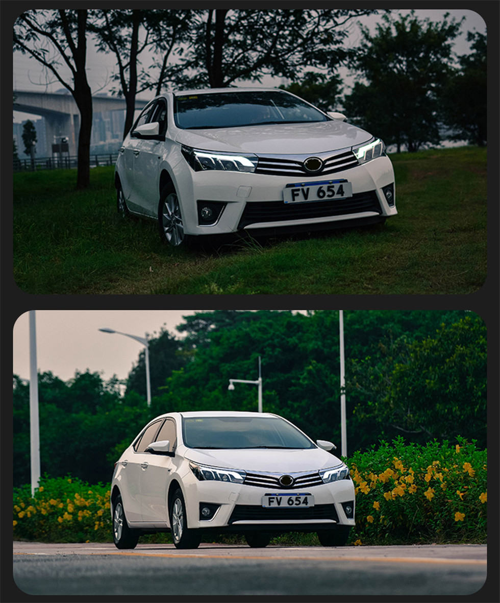 Car Headlights LED Light Bulb For Toyota Corolla 2014-20 16 Headlight LED Running Lights Bi-Xenon Beam Fog Lights