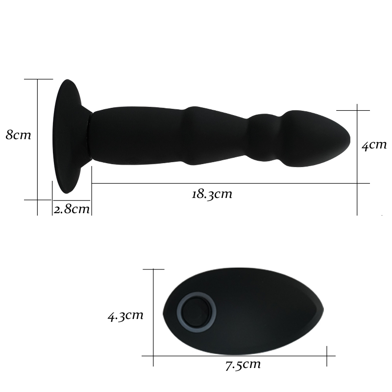 Anal Toys Vibrating Butt Plugs Vibrator Prostate Massage Rotation Beads Wireless Remote Control Plug Sex For ManWomen Adults 230307