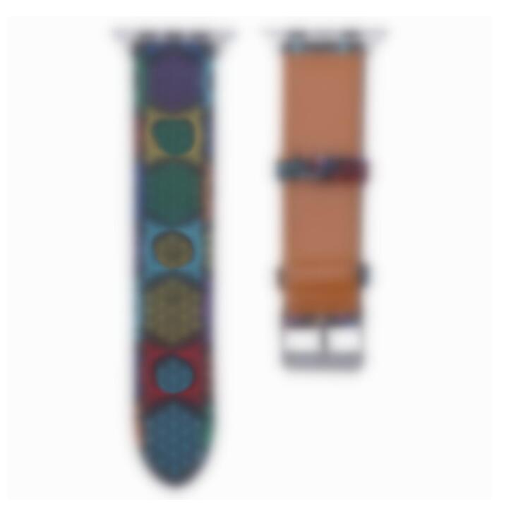Fashion G Flower Pattern Leather Strap for Apple Watch Band Series 6 5 4 3 2 40mm 44mm 38mm 42mm Designer Bracelet for iWatch