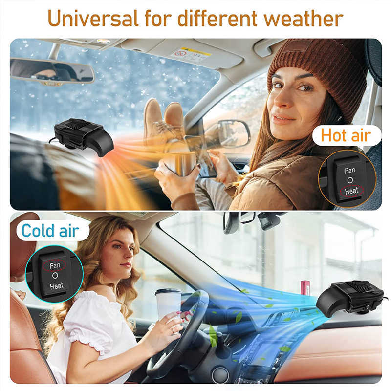 New Car Heater 12V Cooling And Heating Fan Dashboard Seat Heater 150W 360-Degree Adjustable Defrosting Portable Machine