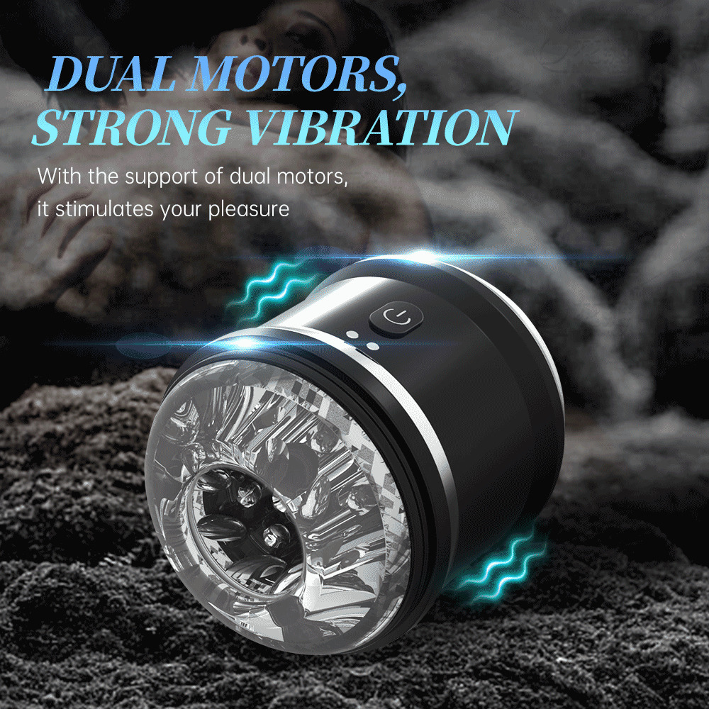 Masturbators for Men Open Ended Penis Massage Strong Vibrator Male Masturbator Cup Sex Toys Adult Goods 230307