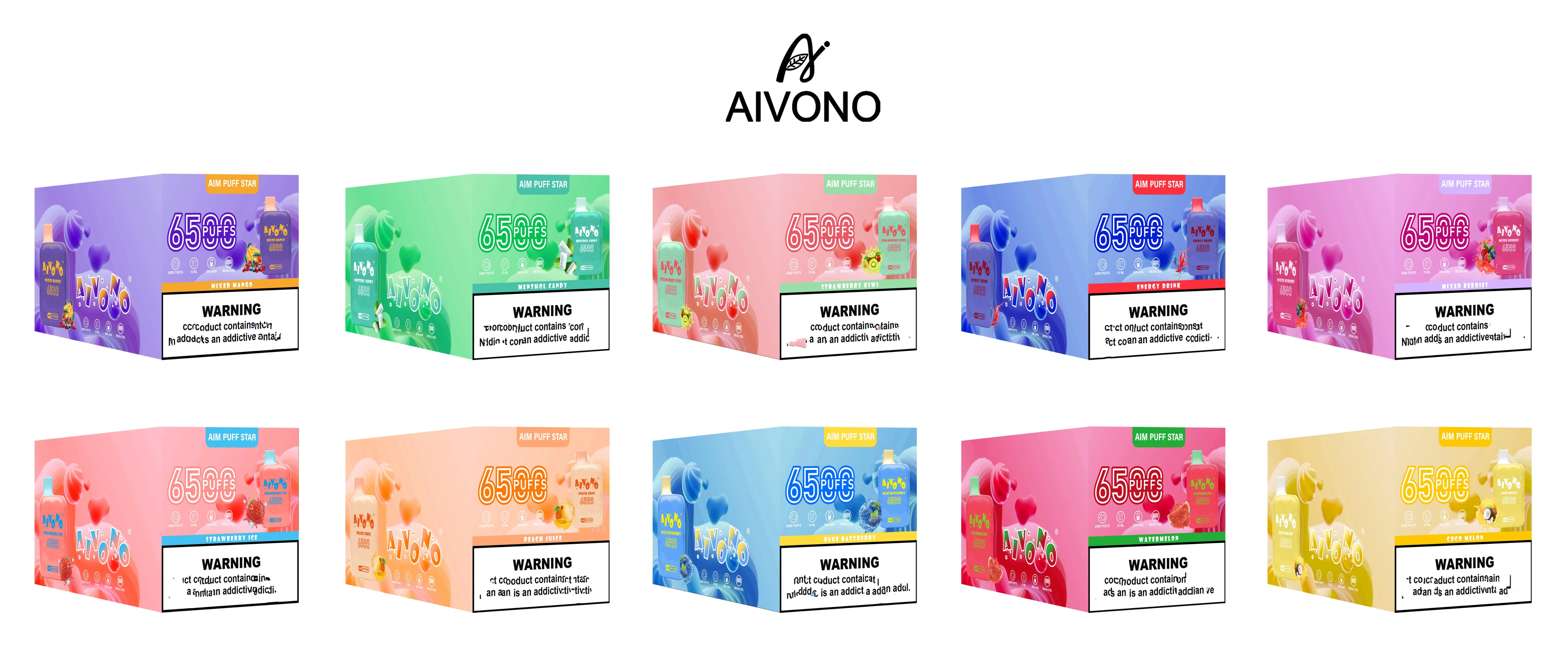 AIVONO AIM-PUFFSTAR 6500 Puffs Disposable E Cigarettes 0% 2% 5% 13 ML Pod Tank 650Mah Battery 10 Colors Vape Pen e cigs Vapor
AIVONO AIM-PUFFSTAR 6500 Puffs Disposable E Cigarettes 0% 2% 5% 13 ML Pod Tank 650Mah Battery 10 Colors Vape Pen e cigs Vapor