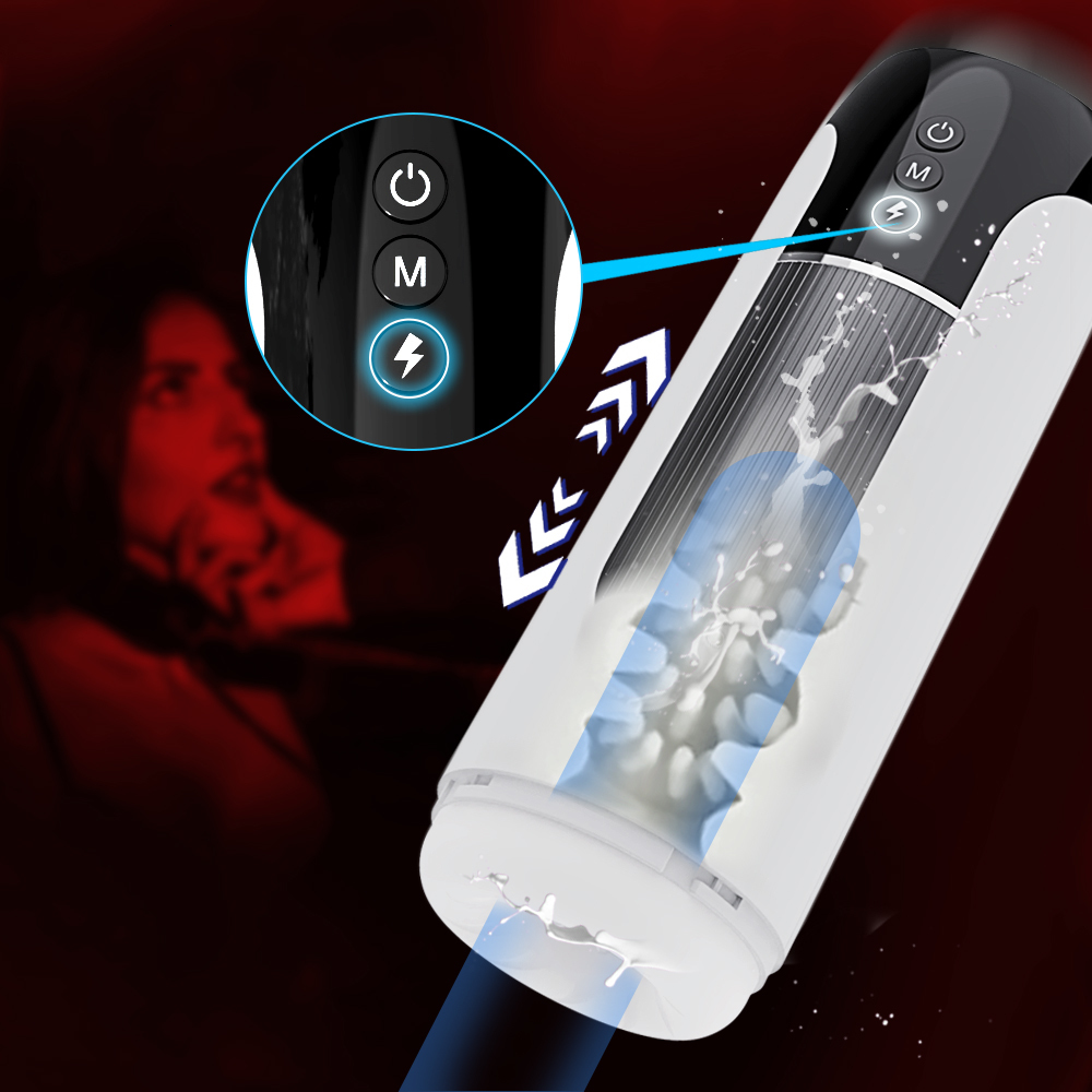 Masturbators Automatic Telescopic Male Masturbator Thrusting Machine Vibration Blowjob Pussy Moaning Masturbation Cup Adult Men Sex Toys IPX7 230307