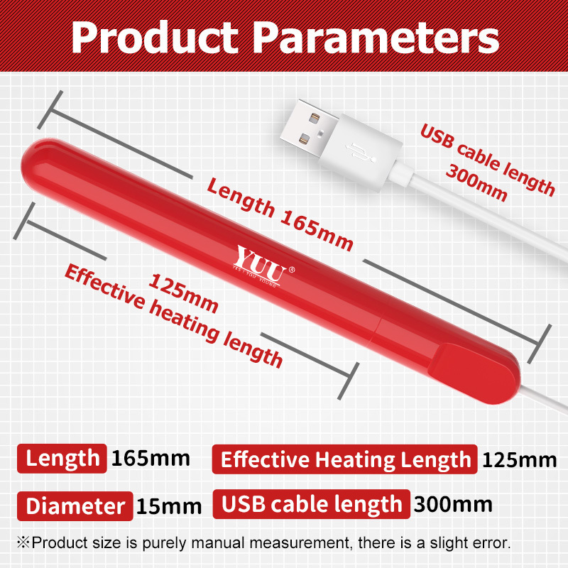 Masturbators YUU Smart Thermostat USB Heating Rod for Male Masturbator Cup Erotic Sex Toys Men Heated Bar Stick Anal Vagina Warmer 125CM 230307 - view 5