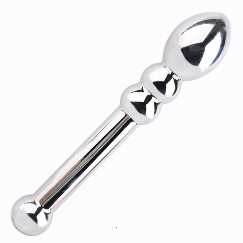 Anal Toys Long Stainless Steel Plug Metal Double Head Dildo G Spot Wand Butt Prostate Massager Vaginal Stimulation Sex 230307