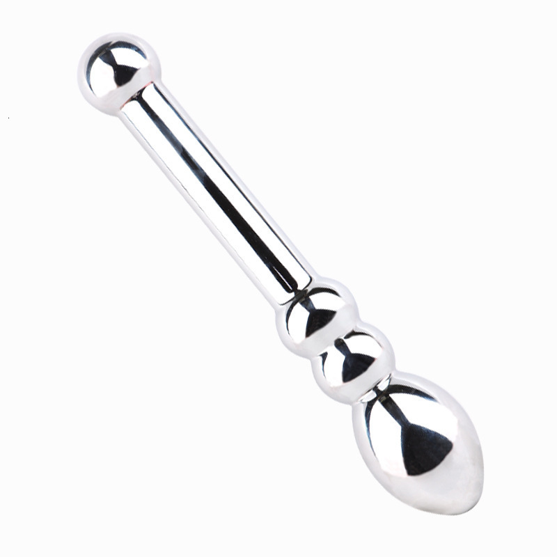Anal Toys Long Stainless Steel Plug Metal Double Head Dildo G Spot Wand Butt Prostate Massager Vaginal Stimulation Sex 230307