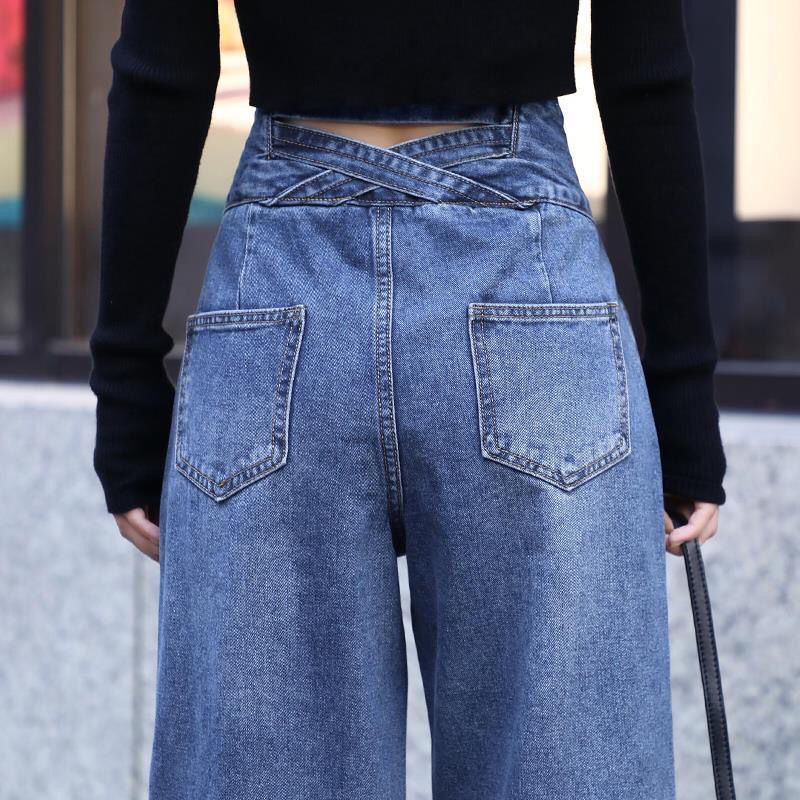 Women's Jeans Wide leg Jeans For Women Blue Loose Pants High Waist Casual large size straight pants Boyfriend Straight Mom Jeans Streetwear 23030