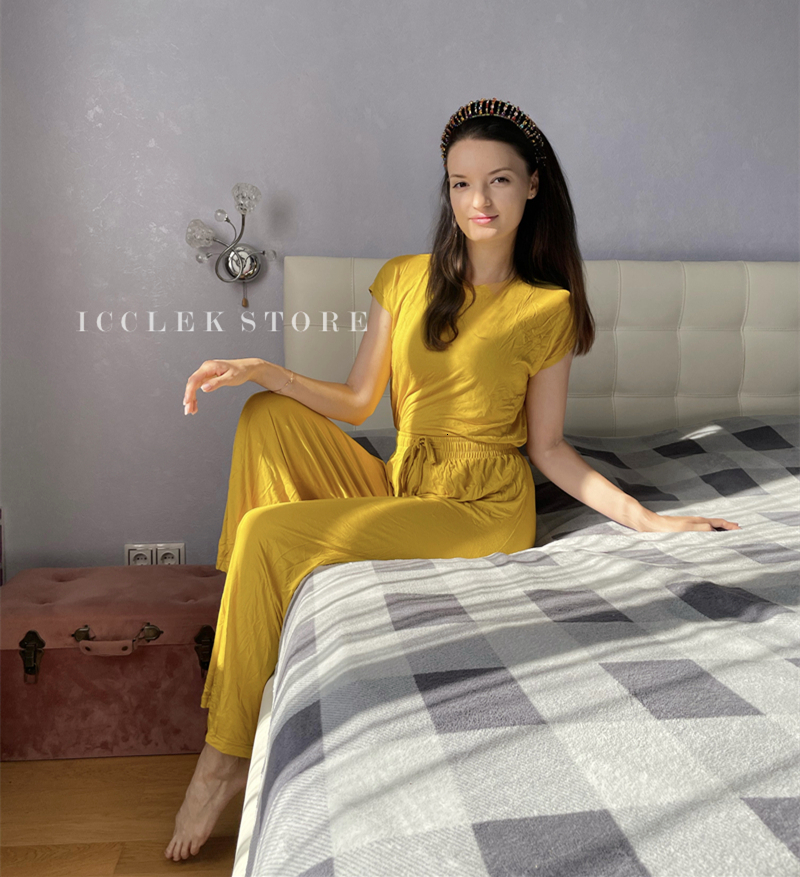 Women's Sleepwear Modal Cotton Women's Pajamas 2 Piece Set Spring And Summer Loose Sleeveless Round Neck Home Clothes Comfortable Pajama Pan