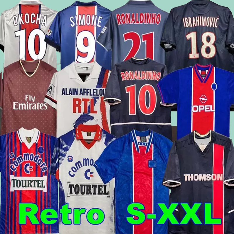 soccer tops OKOCHA Retro SOCCER JERSEY 93 94 95 96 LEROY ADAILTON Beckham 98 99 00 01 02 03 90 92 classic RAI ANELKA Ibrahimovic camisas de futebol RONALDINHO SIMONE PSGS, 95 96 home
soccer tops OKOCHA Retro SOCCER JERSEY 93 94 95 96 LEROY ADAILTON Beckham 98 99 00 01 02 03 90 92 classic RAI ANELKA Ibrahimovic camisas de futebol RONALDINHO SIMONE PSGS, 95 96 home