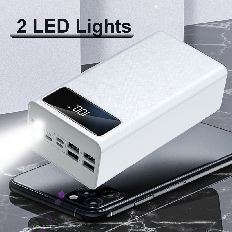 Two-way Fast Charging Power Bank Portable 80000mAh Charger High Capacity Digital Display External Battery Pack for Xiaomi IPhone